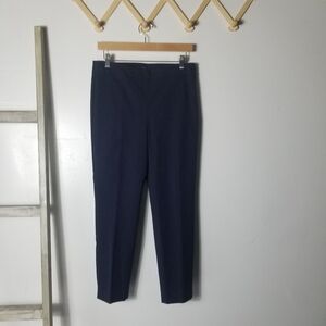 TALBOTS WOMEN'S NAVY CHATHAM ANKLE DRESS PANTS SIZE 8 PETITE
